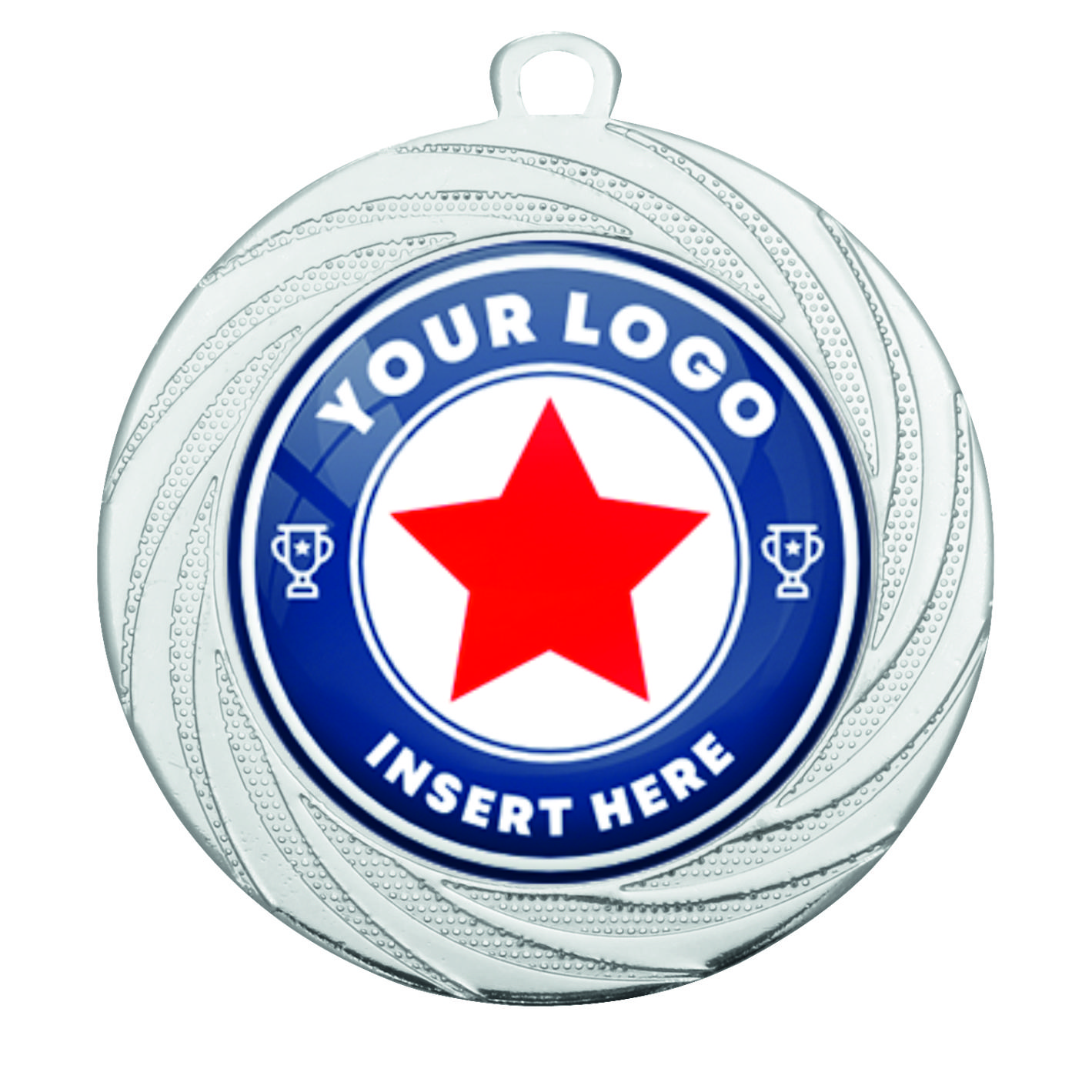 PERSONALISED DI7001.02 Silver 70mm Medal