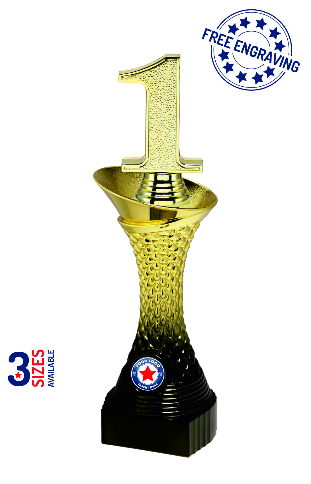 Heavyweight Gradient Gold Number 1  Award - P521.01 + X10_.15