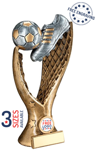 Gold Resin Net cup with Boot & Ball - RF356