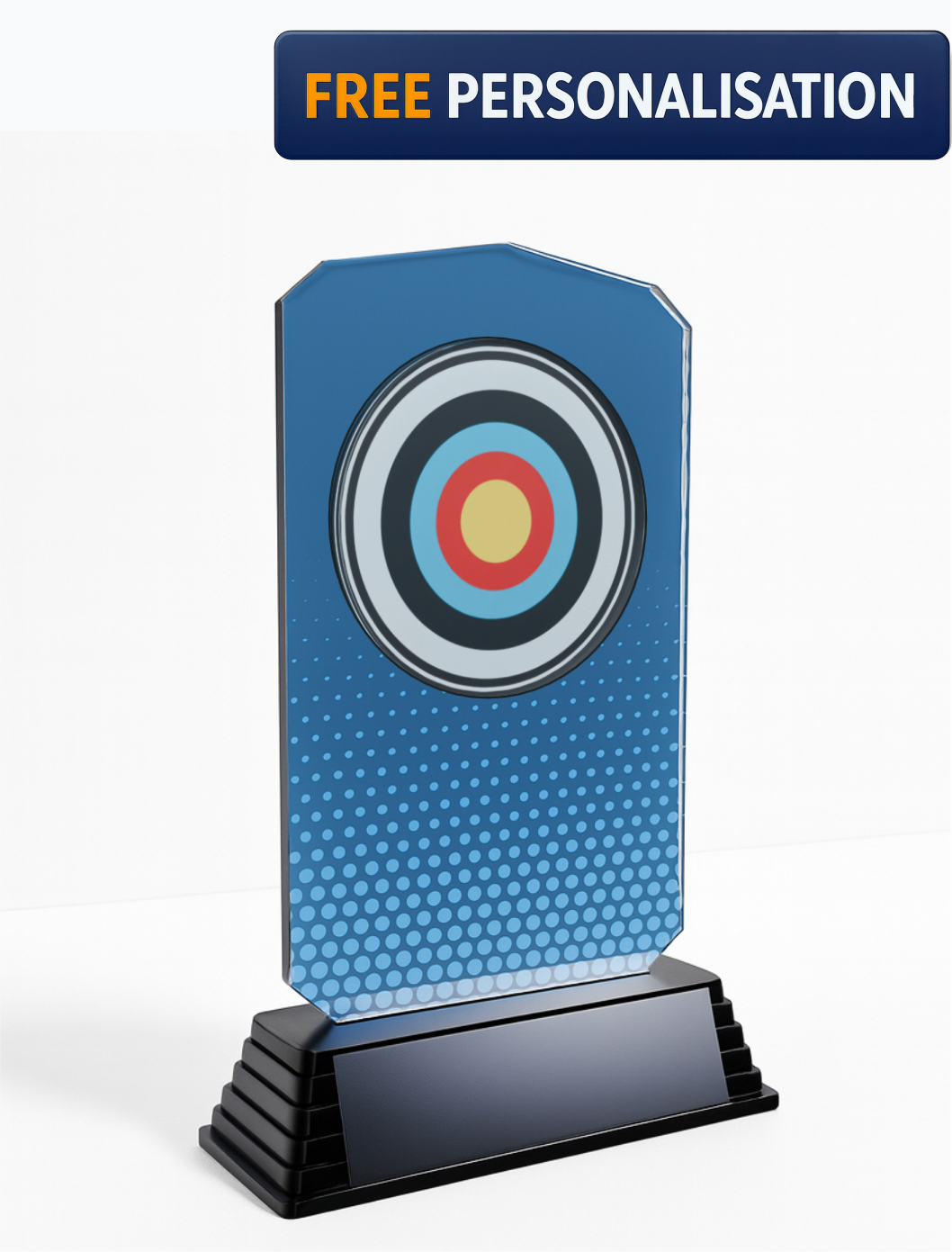 18.5cm Blue Archery Acrylic Award - 0AC100.09