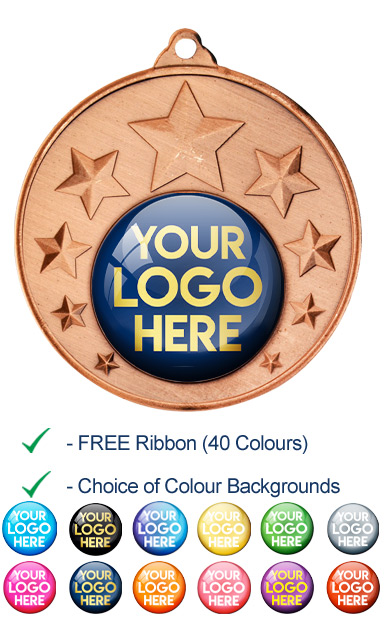 PERSONALISED 9457 BRONZE YOUR LOGO MEDAL - 99p or Less