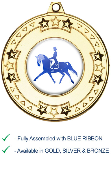 Dressage Medal with Blue Ribbon - M69