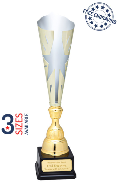 thumbnail image 2 of Gold Star Burst Dance Trophy With Custom Engraving Uganda 2 of 14