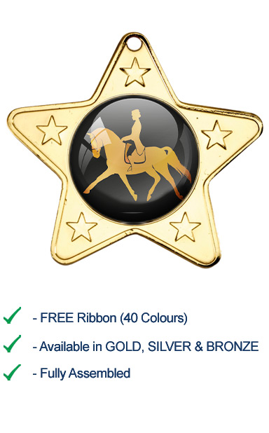 Bronze Dressage Medal with Ribbon - M10
