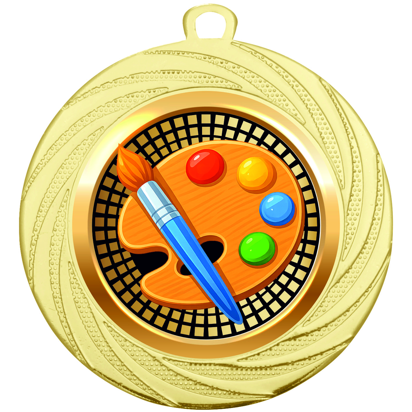 Gold 70mm Art Subject Medal FREE Ribbon - DI7001.01 
