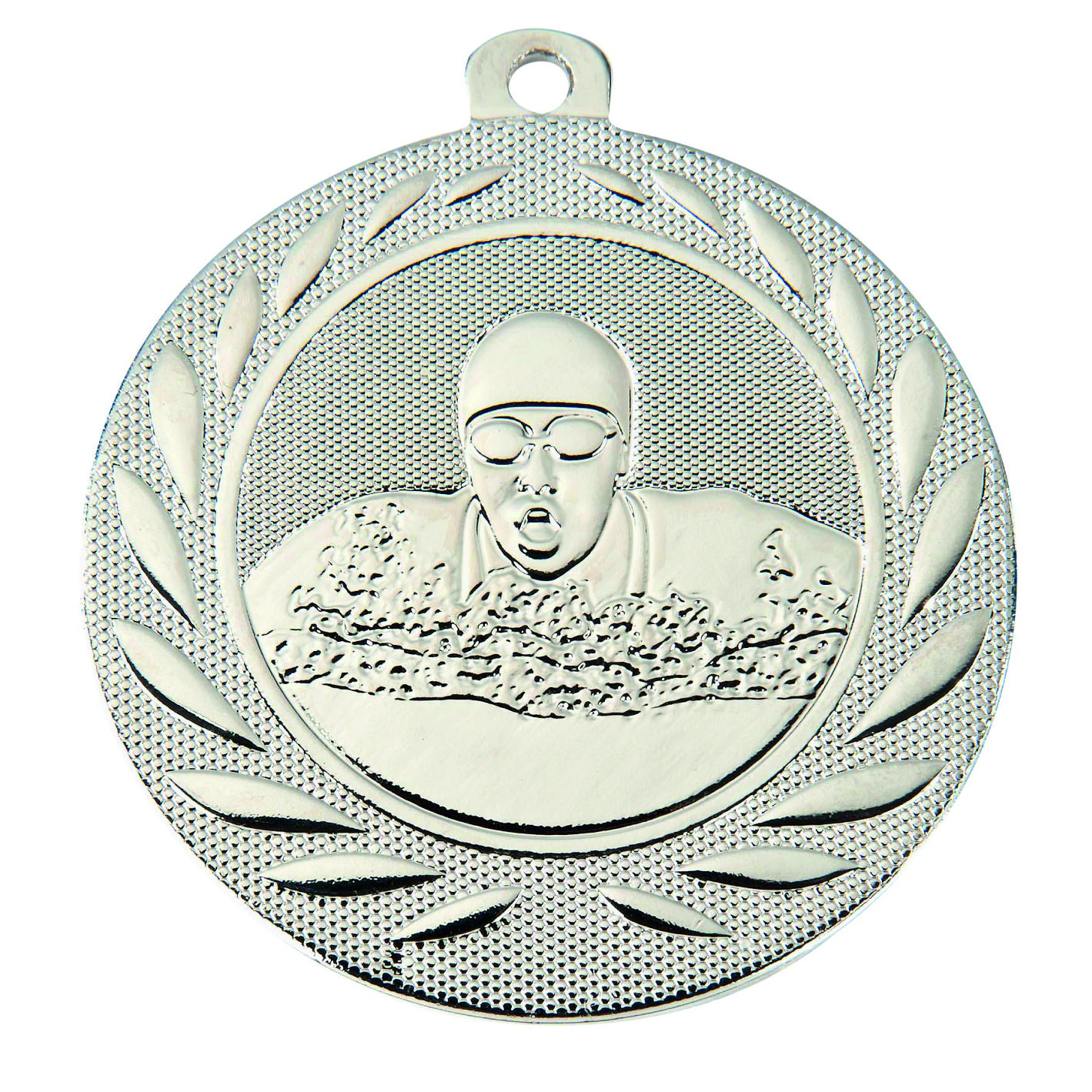 Silver Swimming 50mm Medal DI5000.H.02