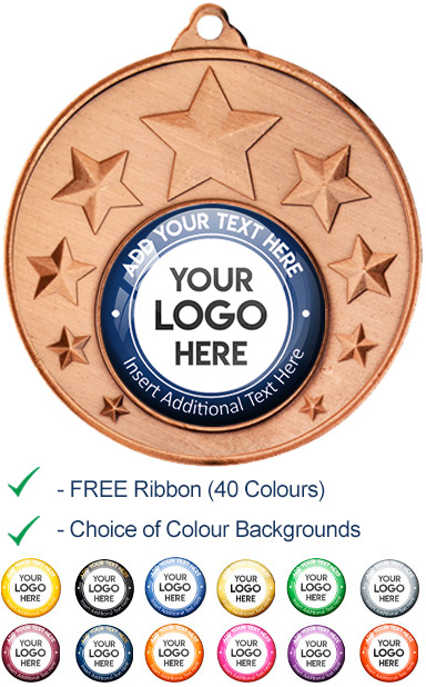 ISA PERSONALISED M33 BRONZE YOUR LOGO & TEXT MEDAL