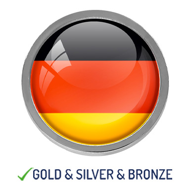 HIGH QUALITY METAL GERMAN BADGE - 22mm