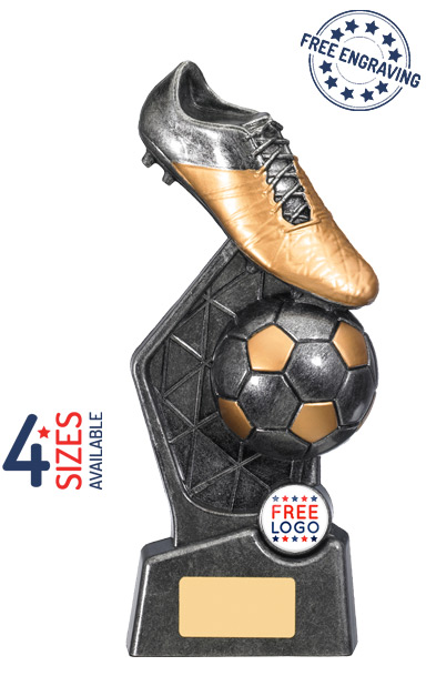 FREE ENGRAVING PM20367 FOOTBALL TROPHY Heavyweight Trophies Golden Boot Award 