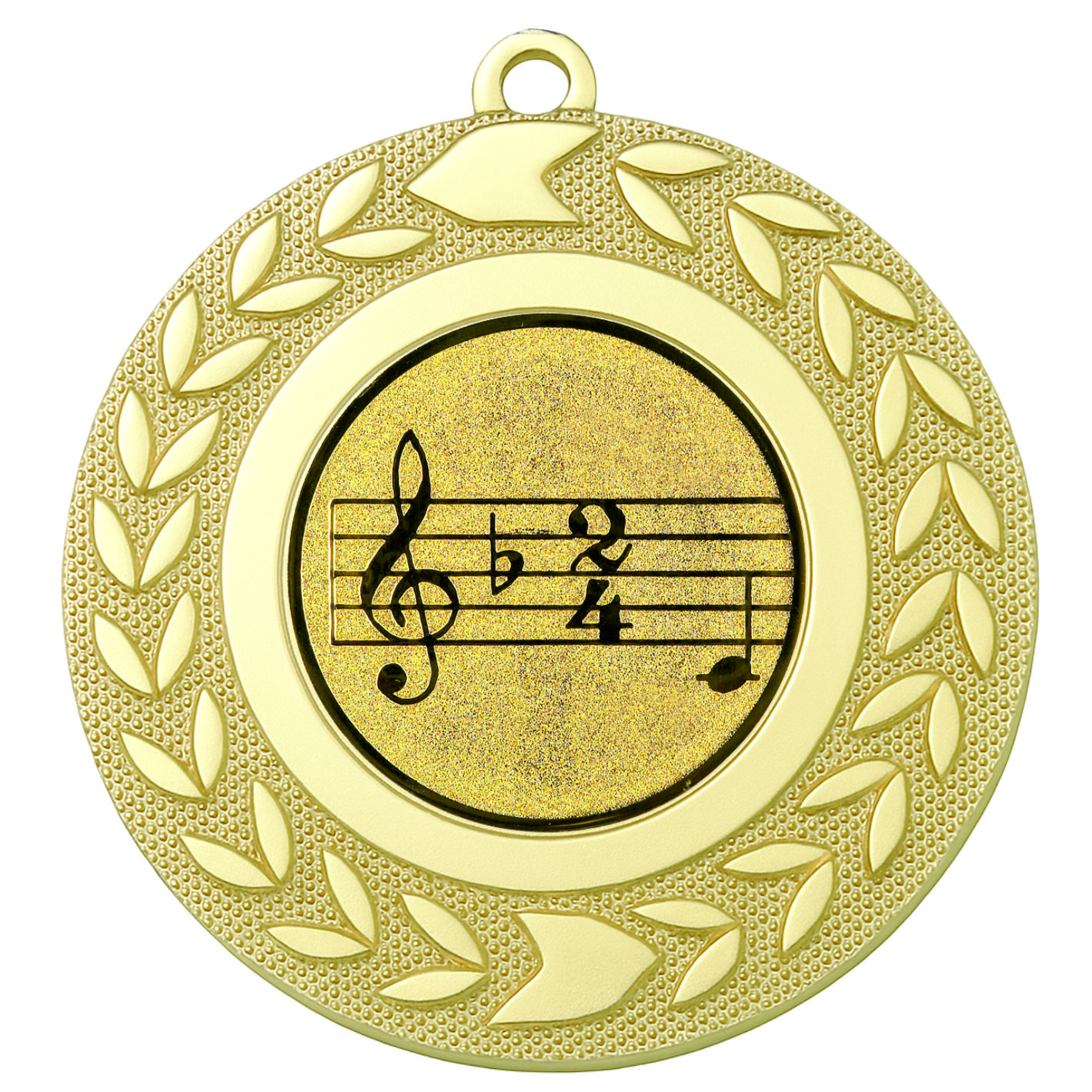 Gold Wreath Music Medal - FREE Ribbon - BIE.M9460.01