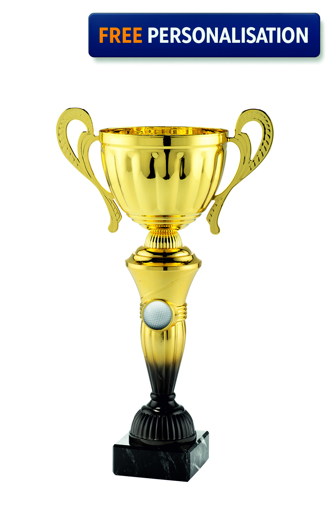 34cm GOLD & BLACK CUP GOLF AWARD - MT.151.15.D