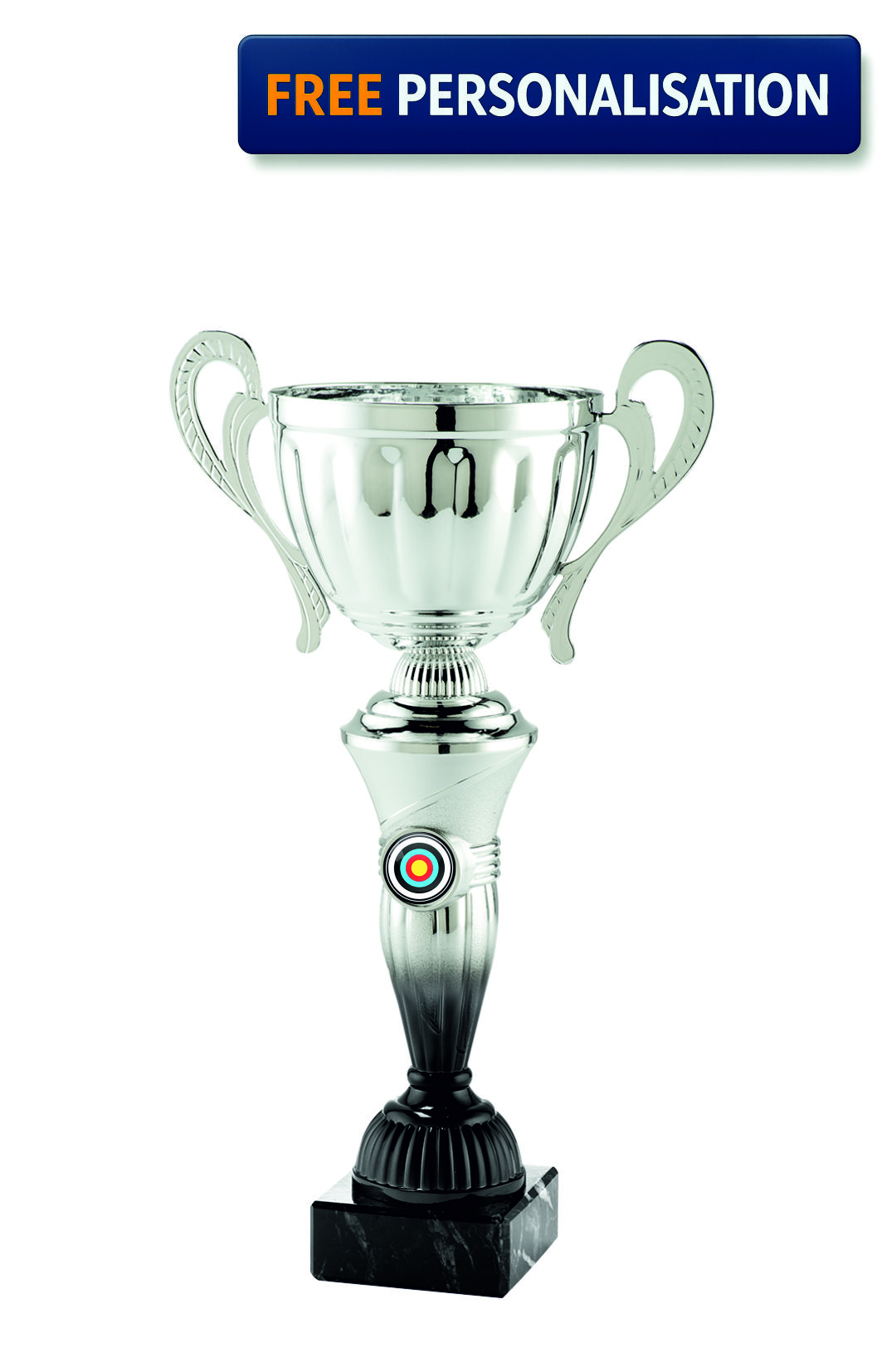 32cm SILVER & BLACK CUP ARCHERY AWARD - MT.151.16.C