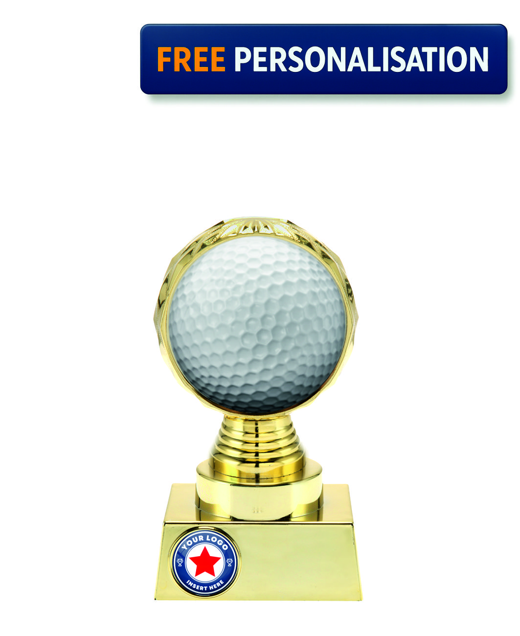 15cm GOLD SHINE GOLF AWARD - P514.01 + N32.01