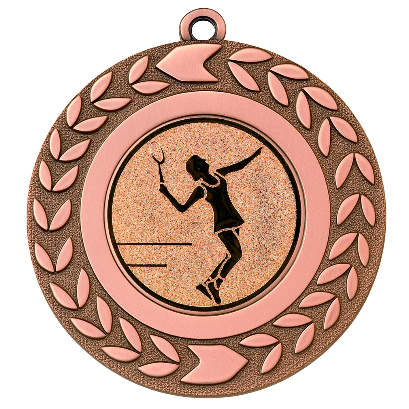 Bronze Wreath Female Tennis Medal - FREE Ribbon - BIE.M9460.03