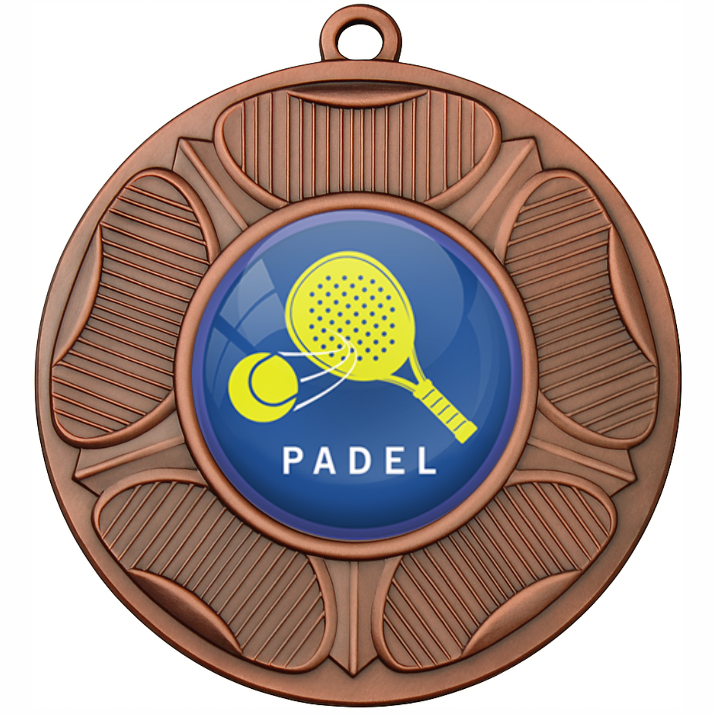 Bronze Tudor Rose Colour Padel Medal-FREE Ribbon-BIE.M9458.03