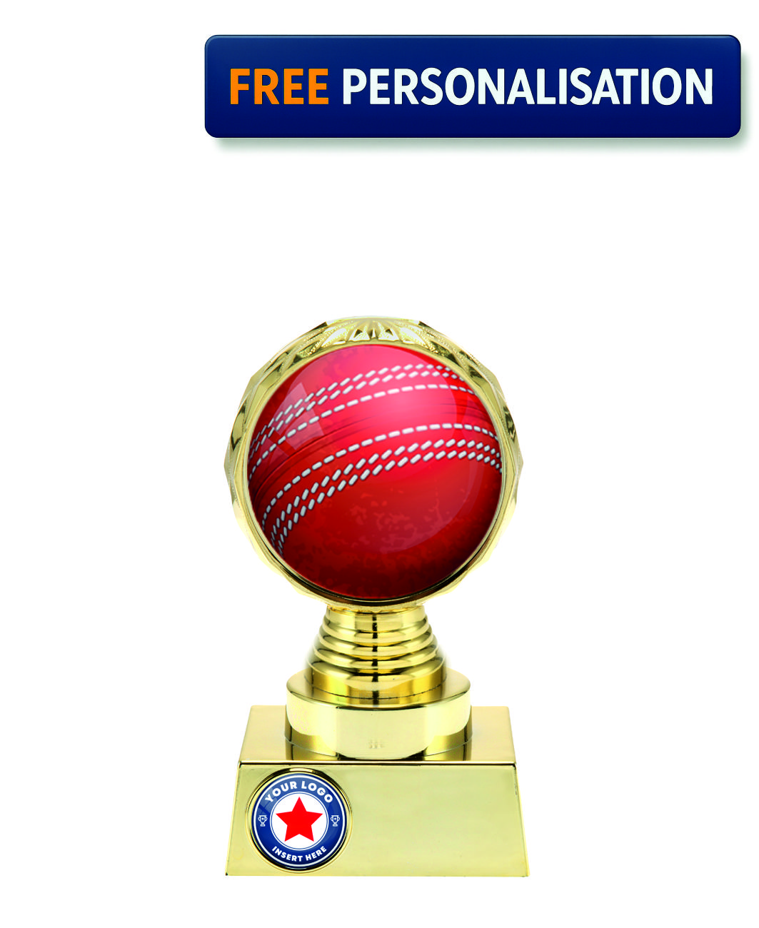 15cm GOLD SHINE CRICKET AWARD - P514.01 + N32.01