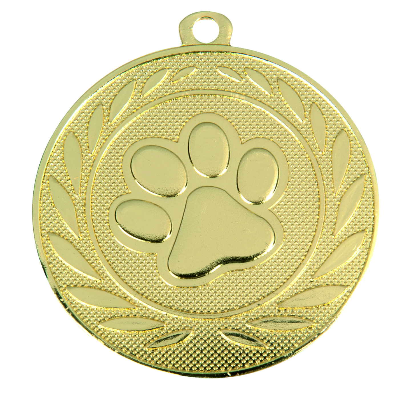Gold Dog Paw 50mm Medal DI5000.Y.01