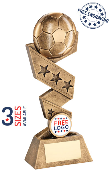 Boots & Ball Football Award - Football Zig Zag Star Trophy - RF205