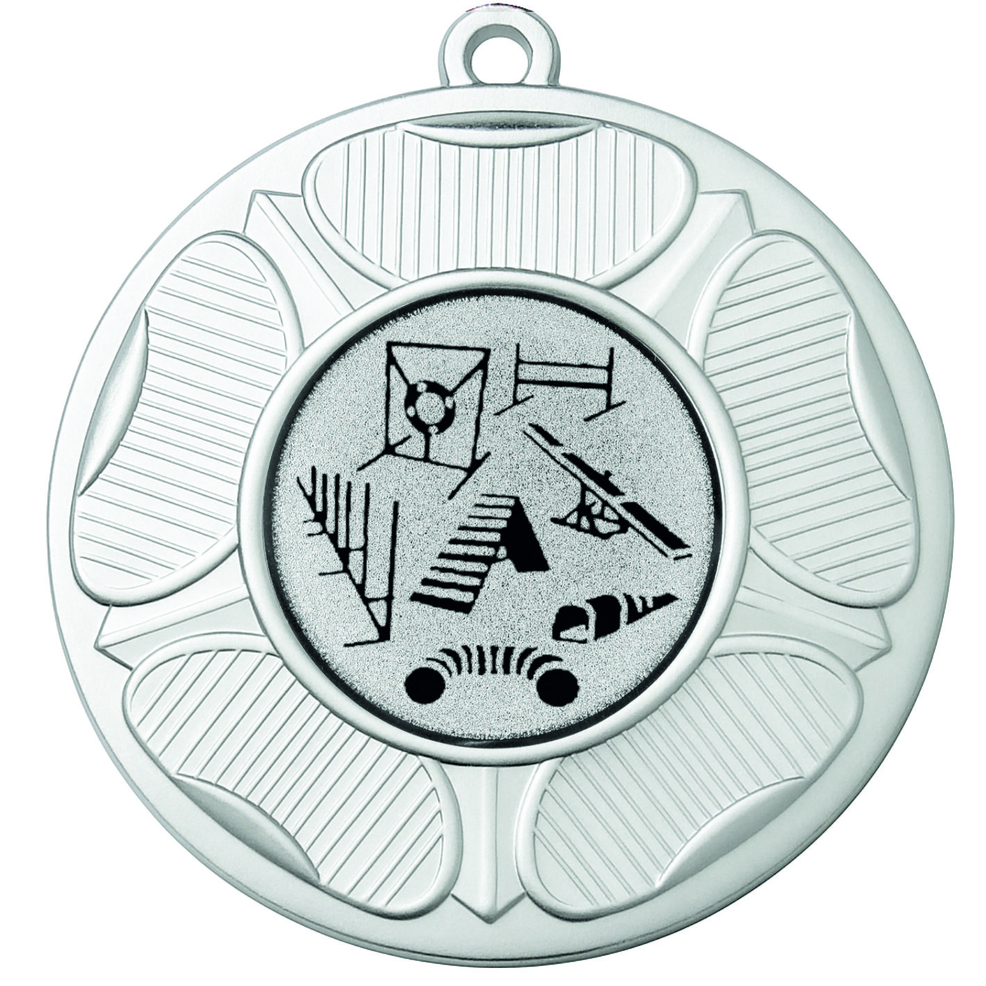 Silver Tudor Rose Dog Agility Medal-FREE Ribbon - BIE.M9458.02