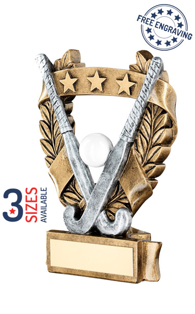 3 Star Wreath Hockey Resin Trophy- RF498