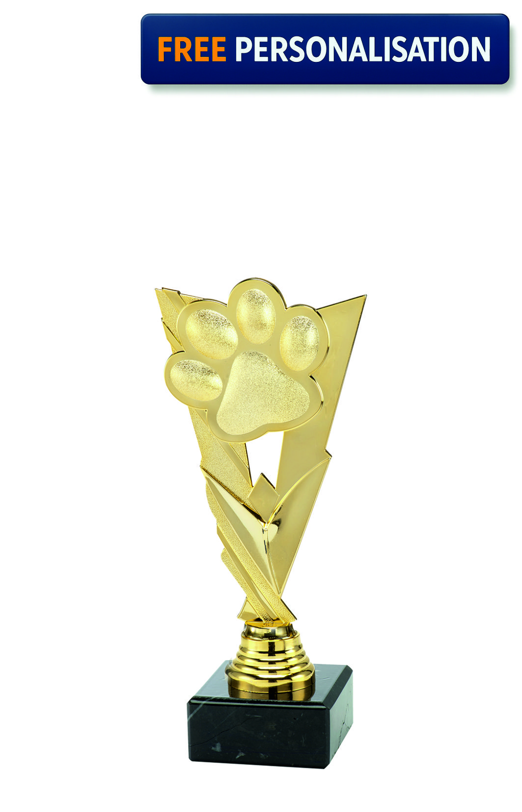 Gold Paw Award on Marble Base - ST.211.01.A