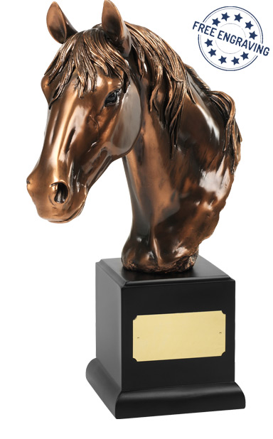 Bronze Plated Horse Head Award - RW09
