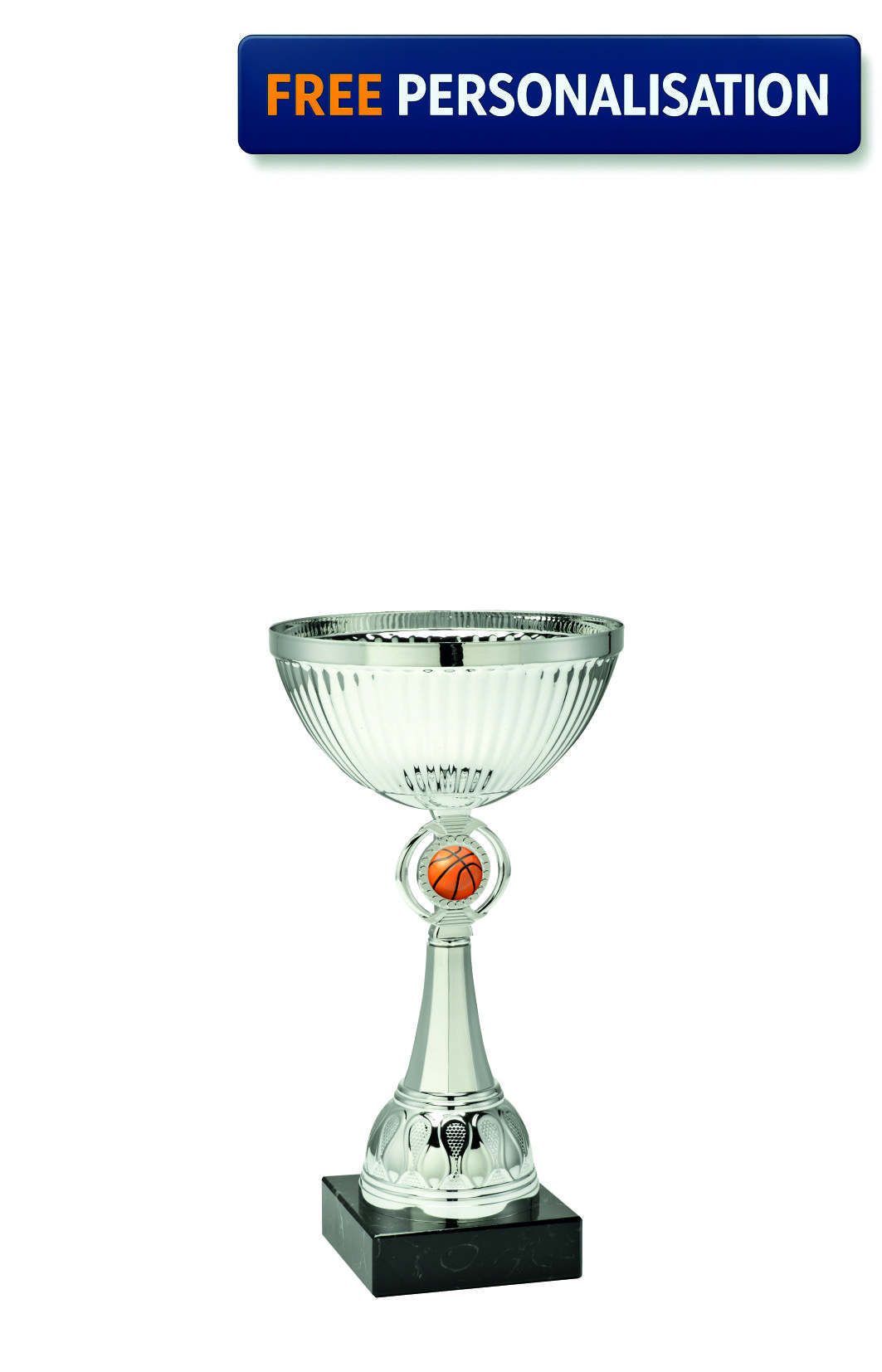 16.5cm SILVER CUP BASKETBALL AWARD - ET.351.62.A