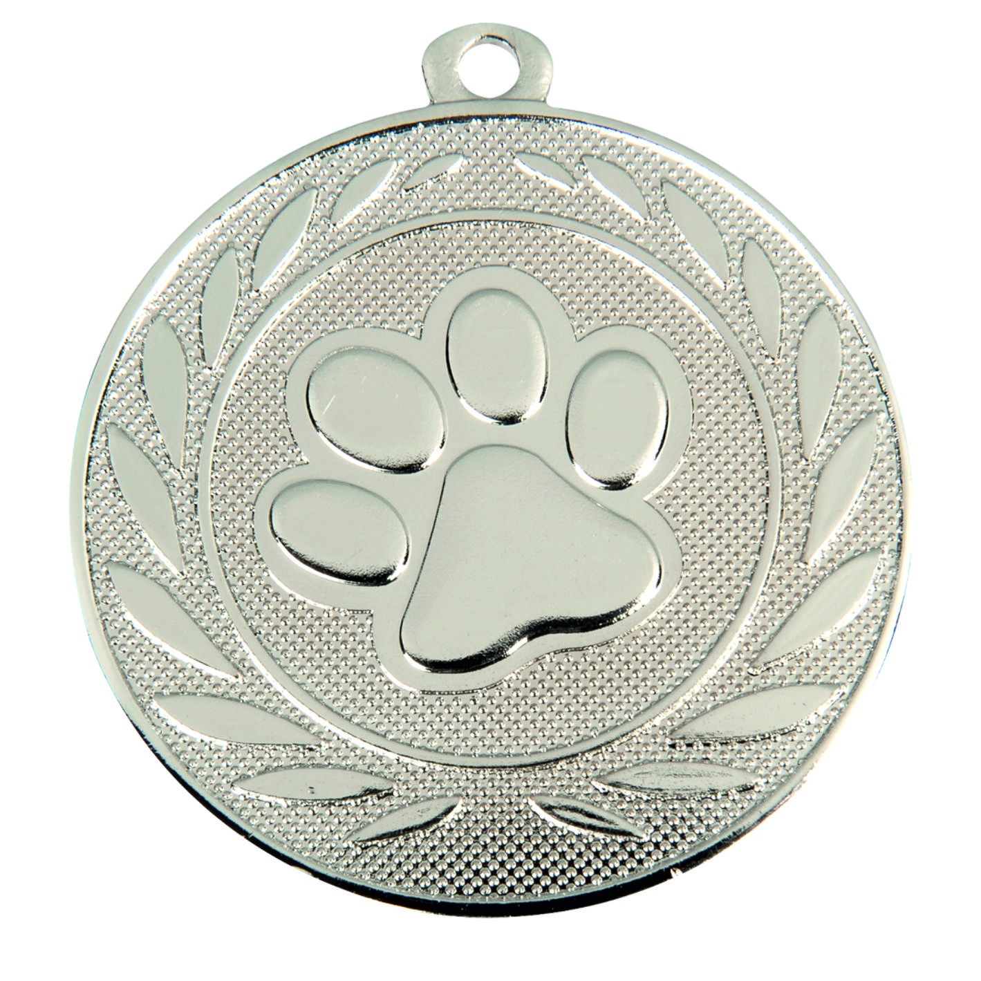 Silver Dog Paw 50mm Medal DI5000.Y.02