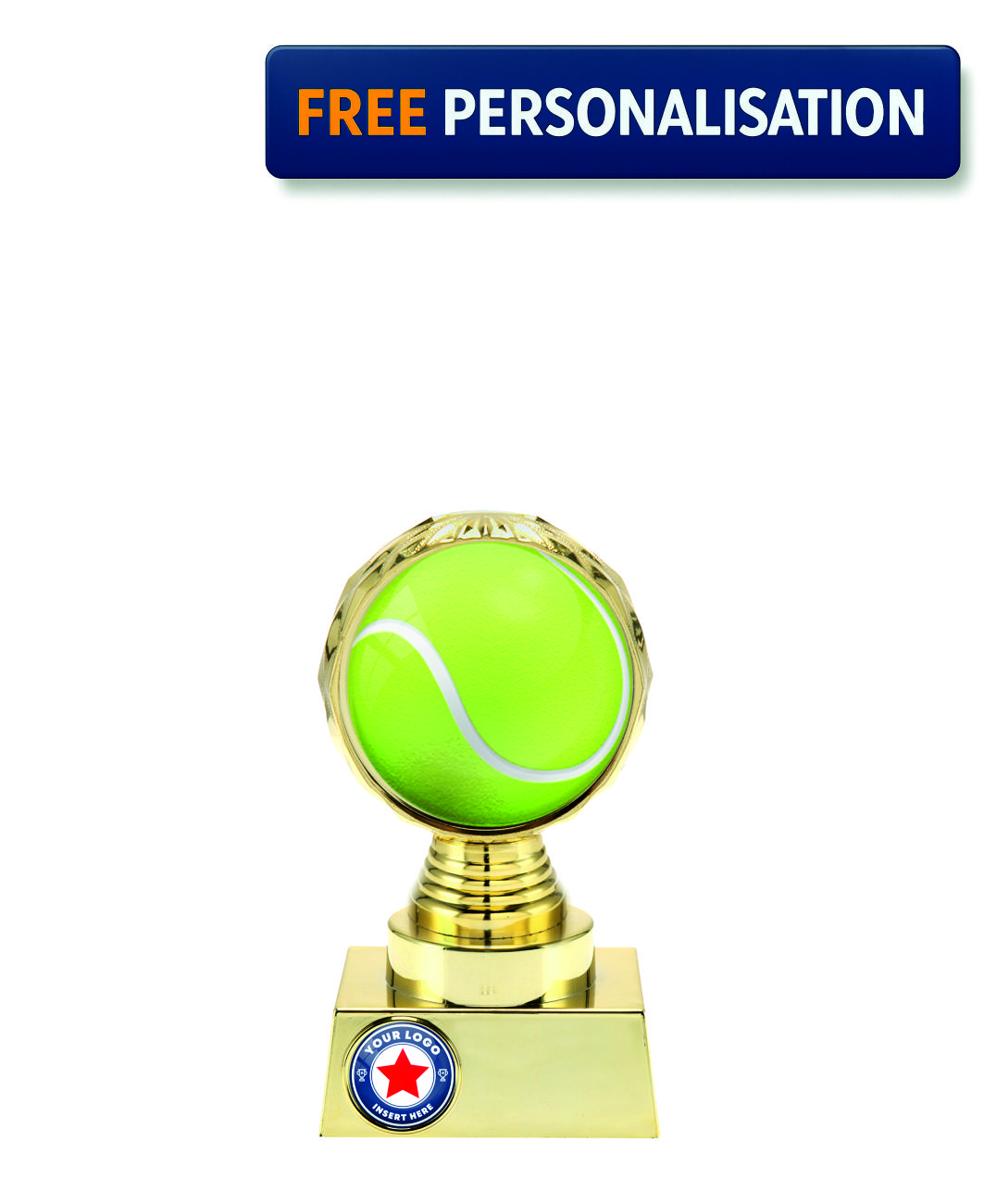 13.5cm GOLD SHINE TENNIS AWARD - P514.01 + N31.01