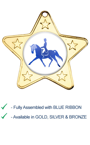 Dressage Medal with Blue Ribbon - M10