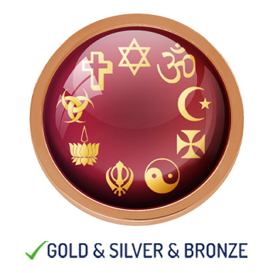 HIGH QUALITY METAL RELIGIOUS STUDIES BADGE - 22mm