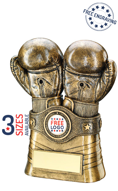 Boxing Gloves & Belt Resin Trophy- RF600