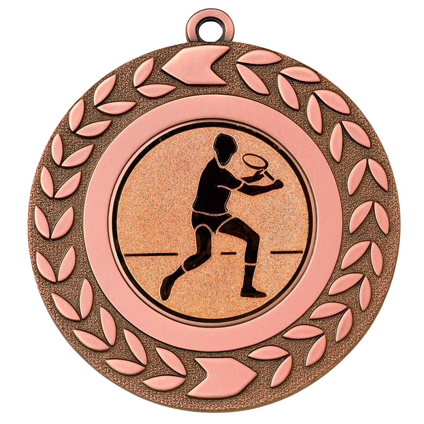 Bronze Wreath Male Tennis Medal - FREE Ribbon - BIE.M9460.03