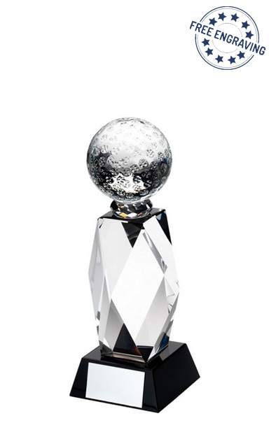 Small Golf Ball on Glass Column Award  (16.5cm) - TD502GA