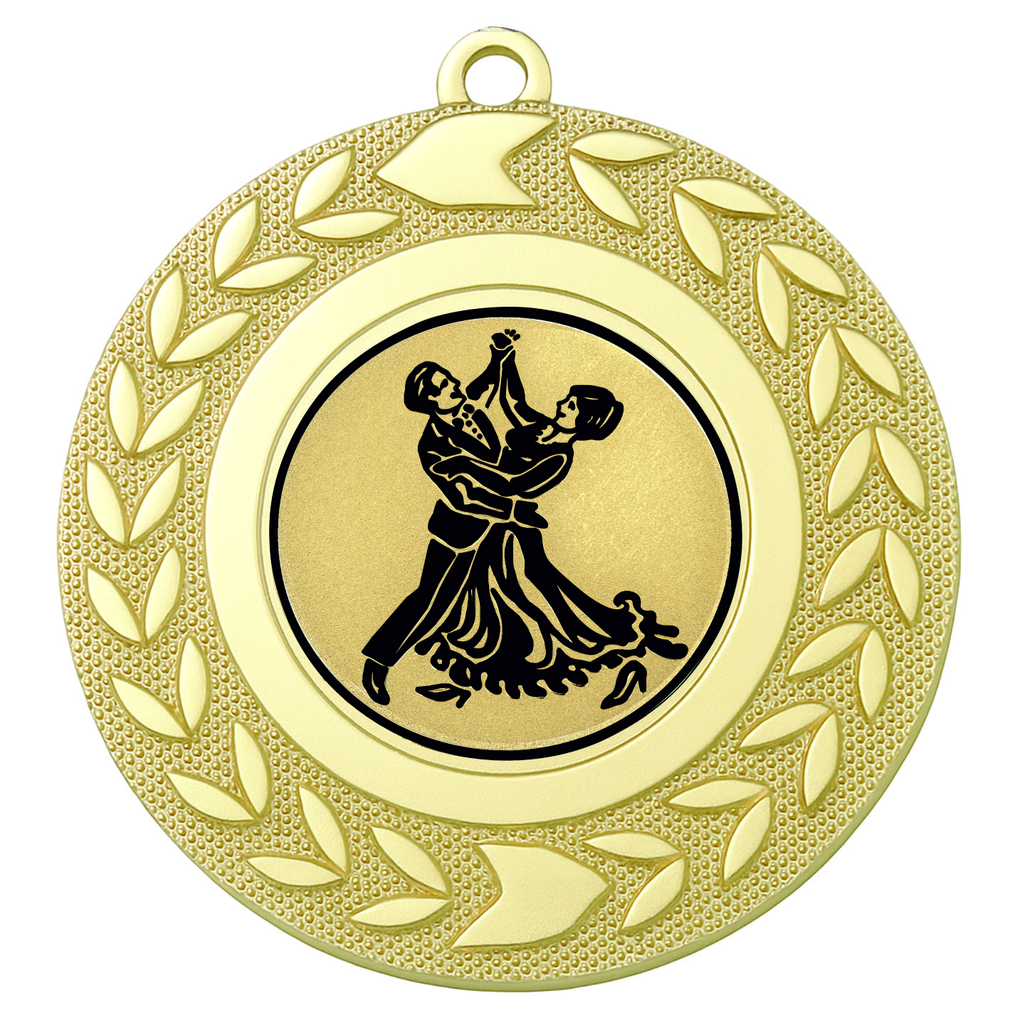 Gold Wreath Ballroom Medal - FREE Ribbon - BIE.M9460.01
