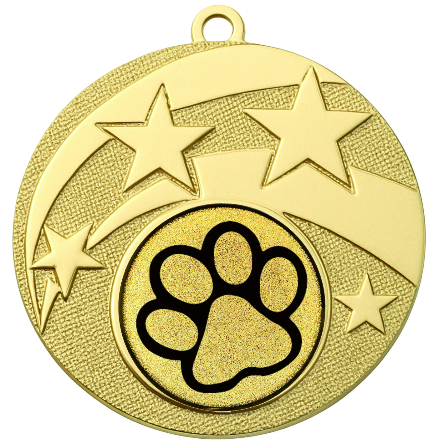 Gold Star Dog Paw Medal - FREE Ribbon - BIE.M9457.01