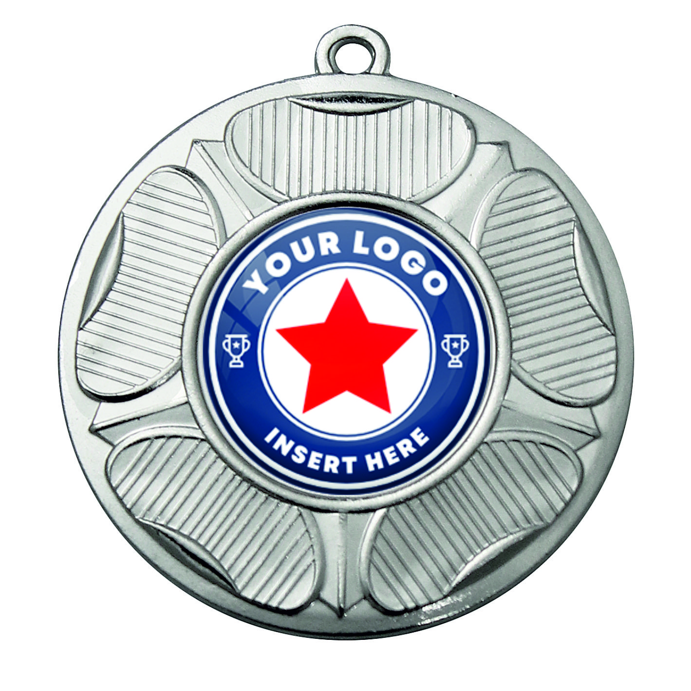 PERSONALISED M9458 SILVER 50mm Medal