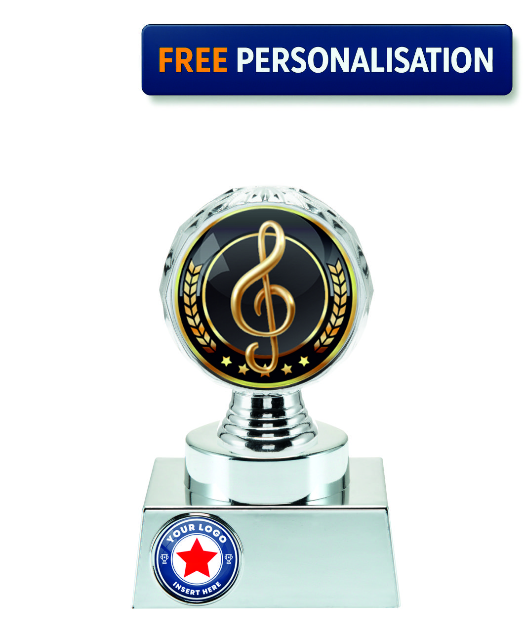 16.5cm SILVER SHINE MUSIC AWARD P514.02 + N33.02