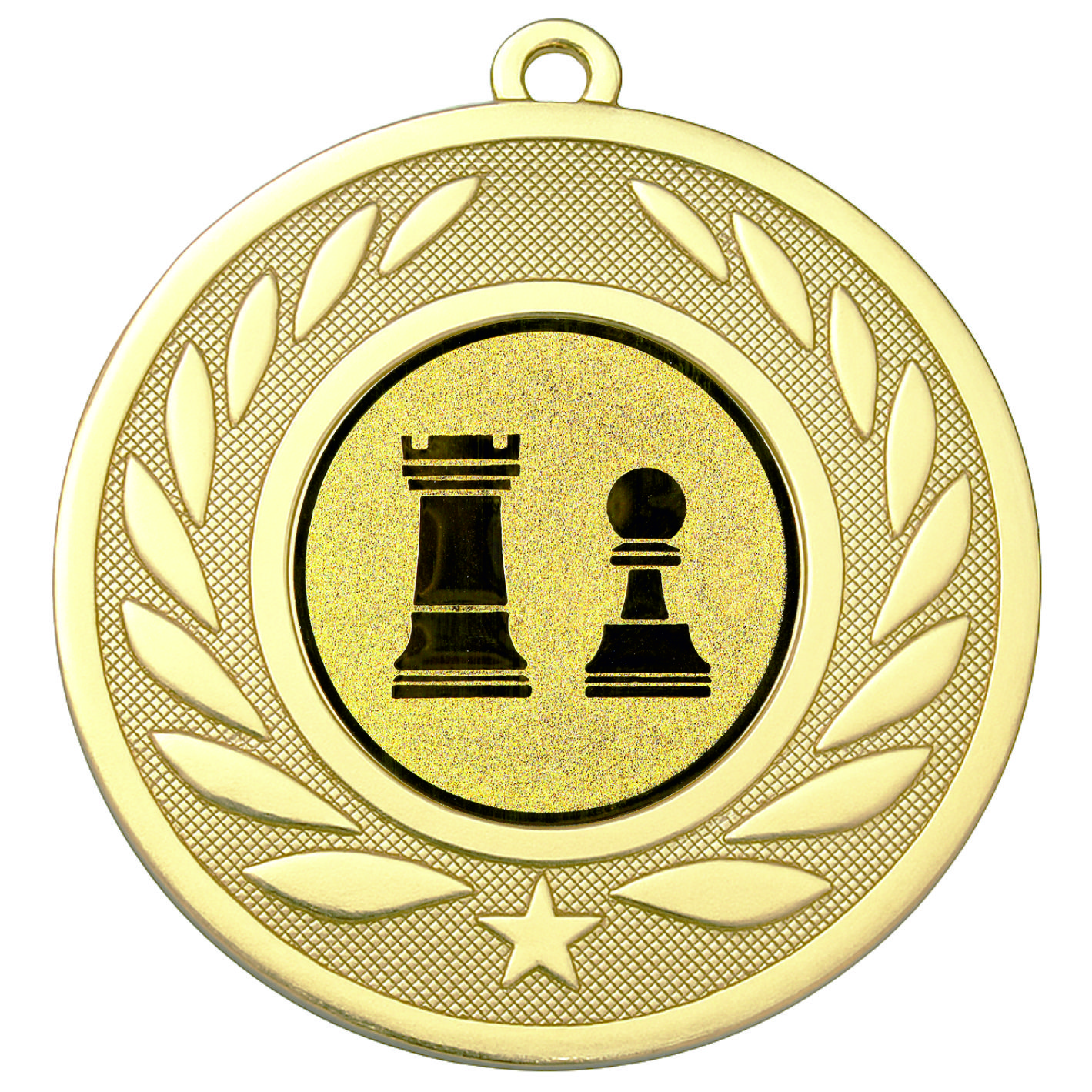 Gold Laurel Chess Medal - FREE Ribbon - BIE.M9459.01