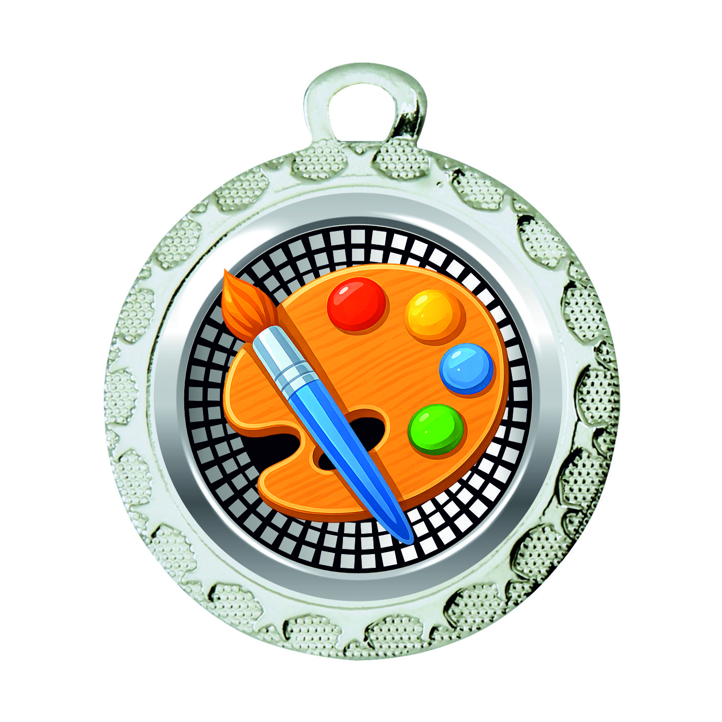 Silver 32mm Art Subject Medal FREE Ribbon - DI3201.02