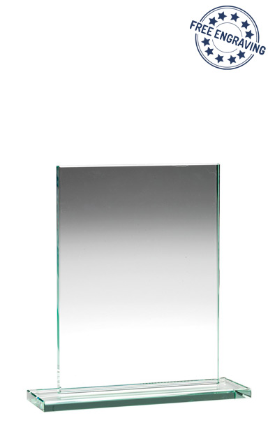 RECTANGLE PLAQUE JADE GLASS AWARD (16.5cm)- 10mm thickness - TP02A