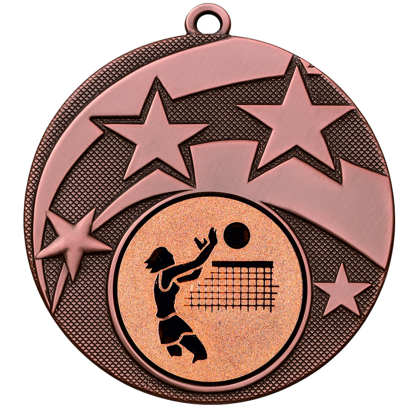 Bronze Star Female Volleyball Medal -FREE Ribbon -BIE.M9457.03