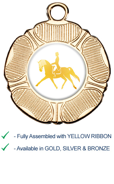 Dressage Medal with Yellow Ribbon - M519