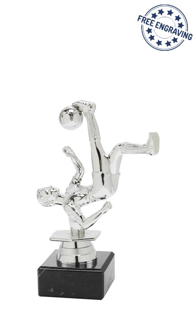 BEST VALUE - Silver Male Bicycle Kick Football Award - P221.02 + M401