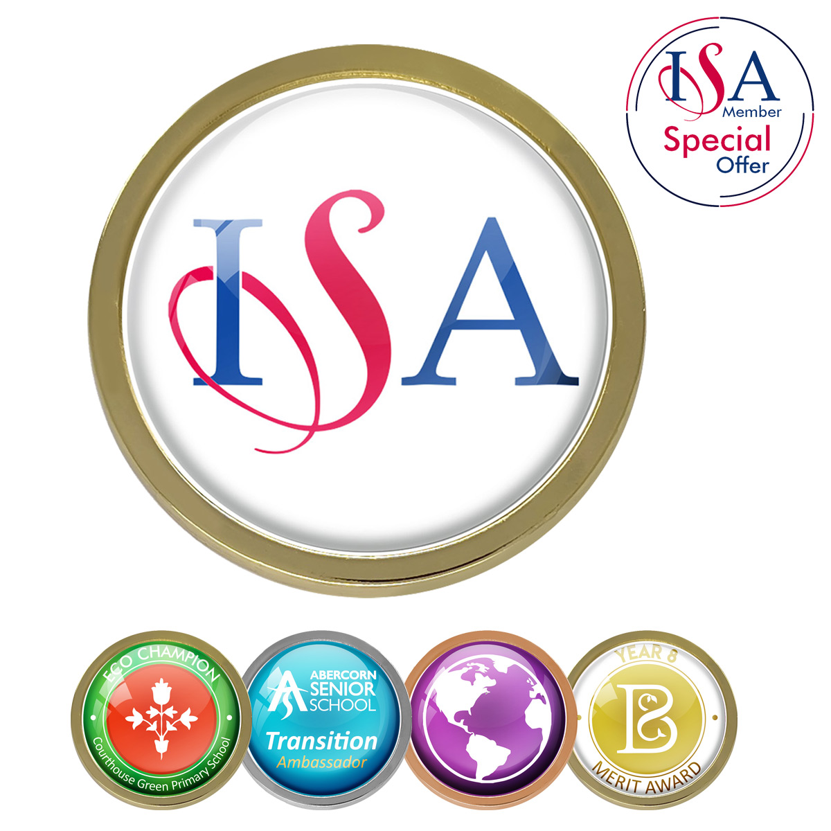 ISA Member ROUND METAL BADGE - 22mm