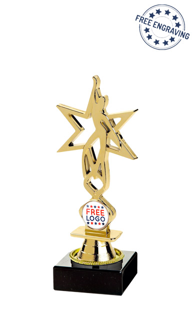 Gold Dancing Star Holder Award (16cm) - T.9872