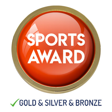 HIGH QUALITY METAL SPORTS AWARD BADGE - 22mm