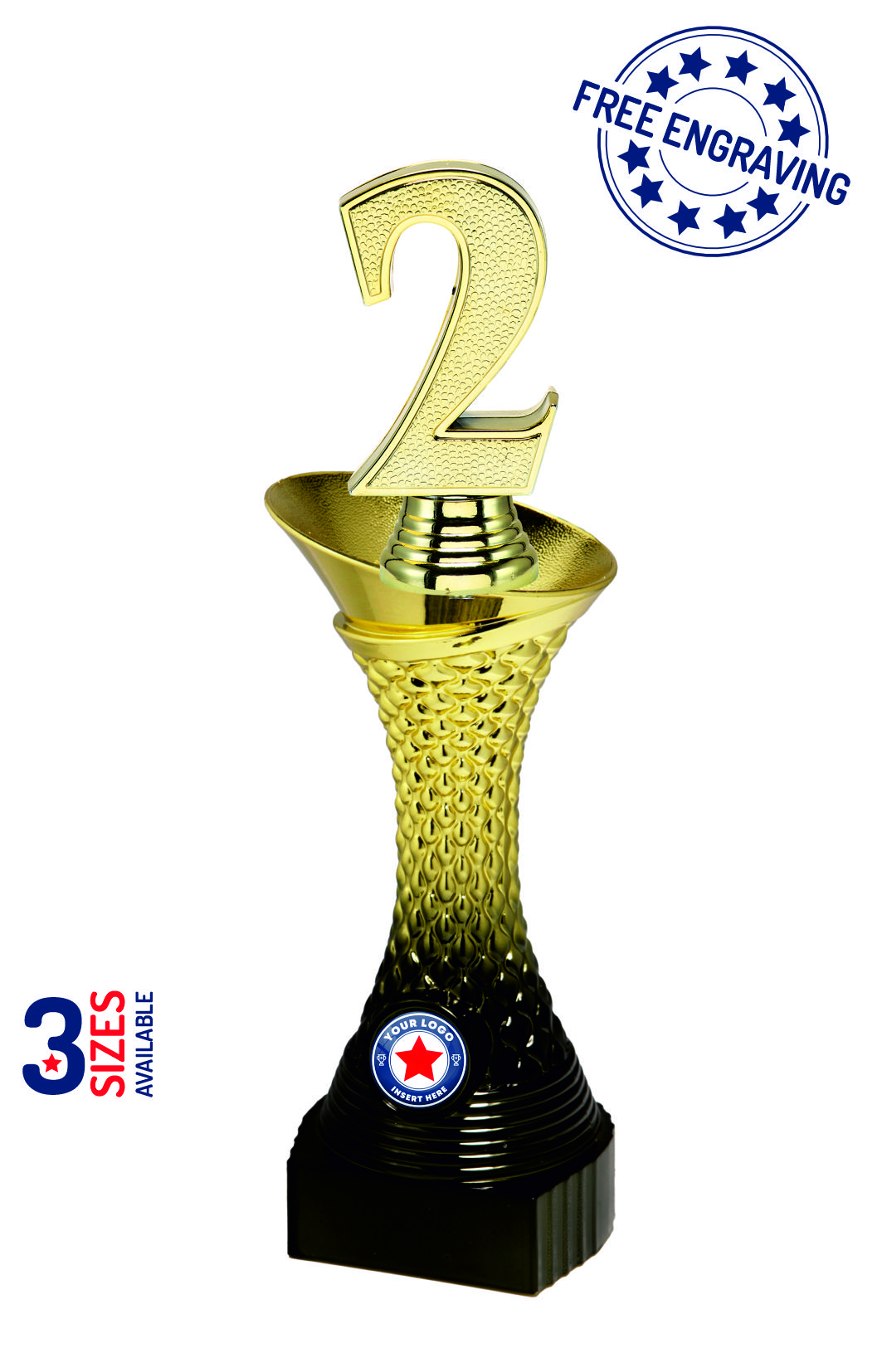 Heavyweight Gradient Gold Number 2 Award - P522.01 + X10_.15