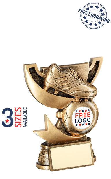 Boots & Ball Football Award - Gold Cup Boot & Ball Trophy - RF781