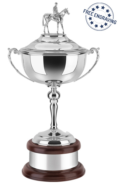 Silver Plated Horse & Jockey Cup - HJL801C